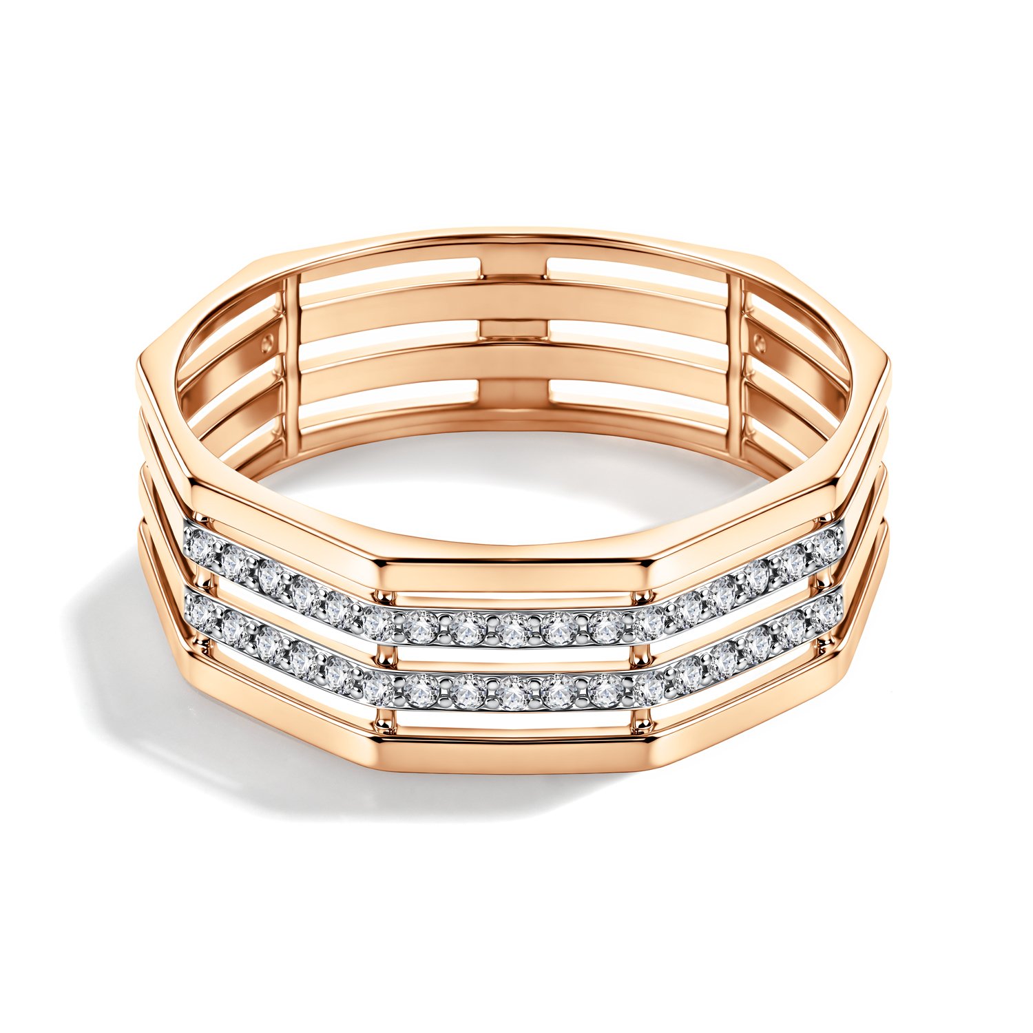 Золотое кольцо с бриллиантами