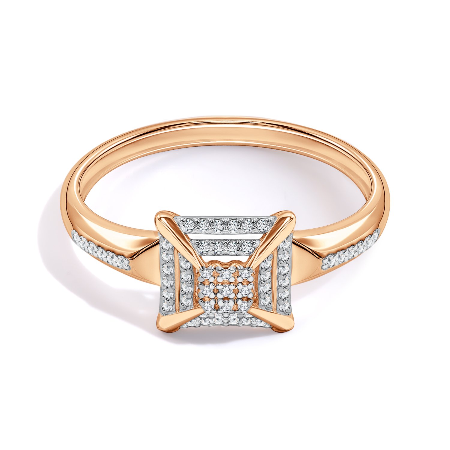 Золотое кольцо с бриллиантами