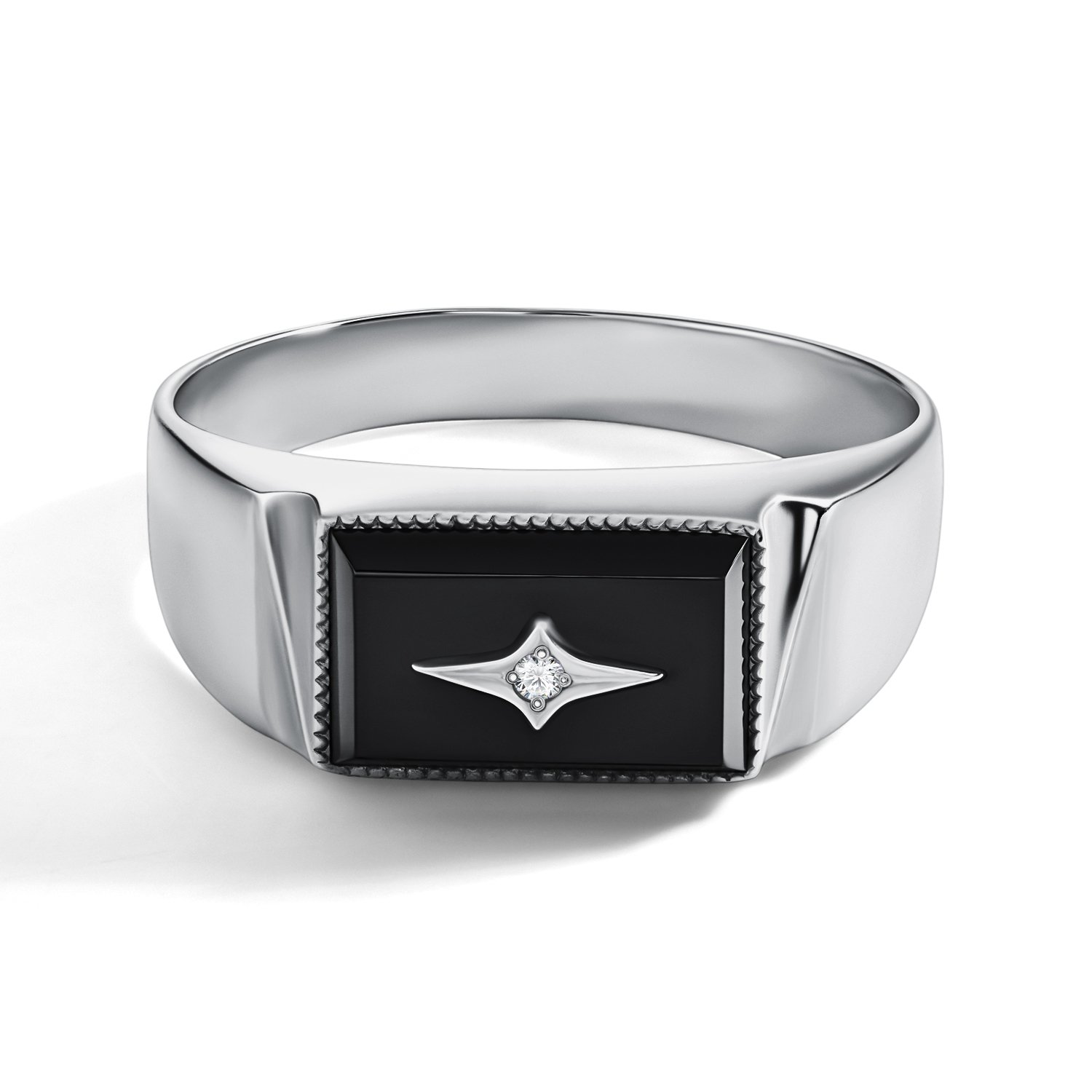 Серебряная печатка с фианитами