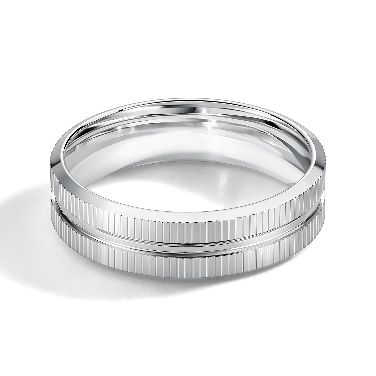 Серебряное обручальное кольцо Comfort fit
