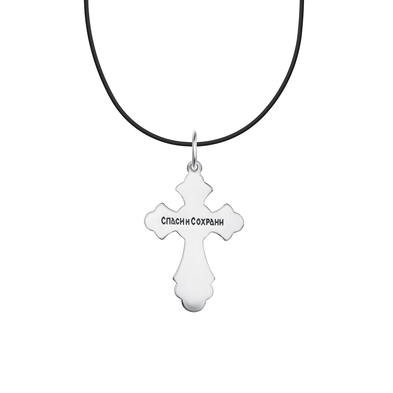Серебряный крест с чернением