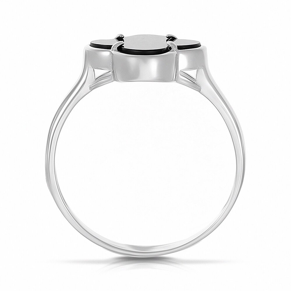 Серебряное кольцо с ониксом