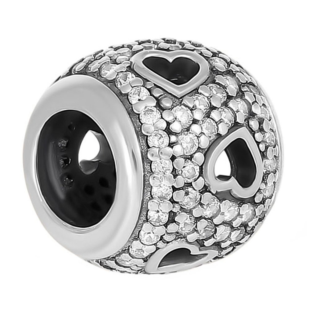 Подвеска-шарм TALANT Сердце из серебра с фианитами