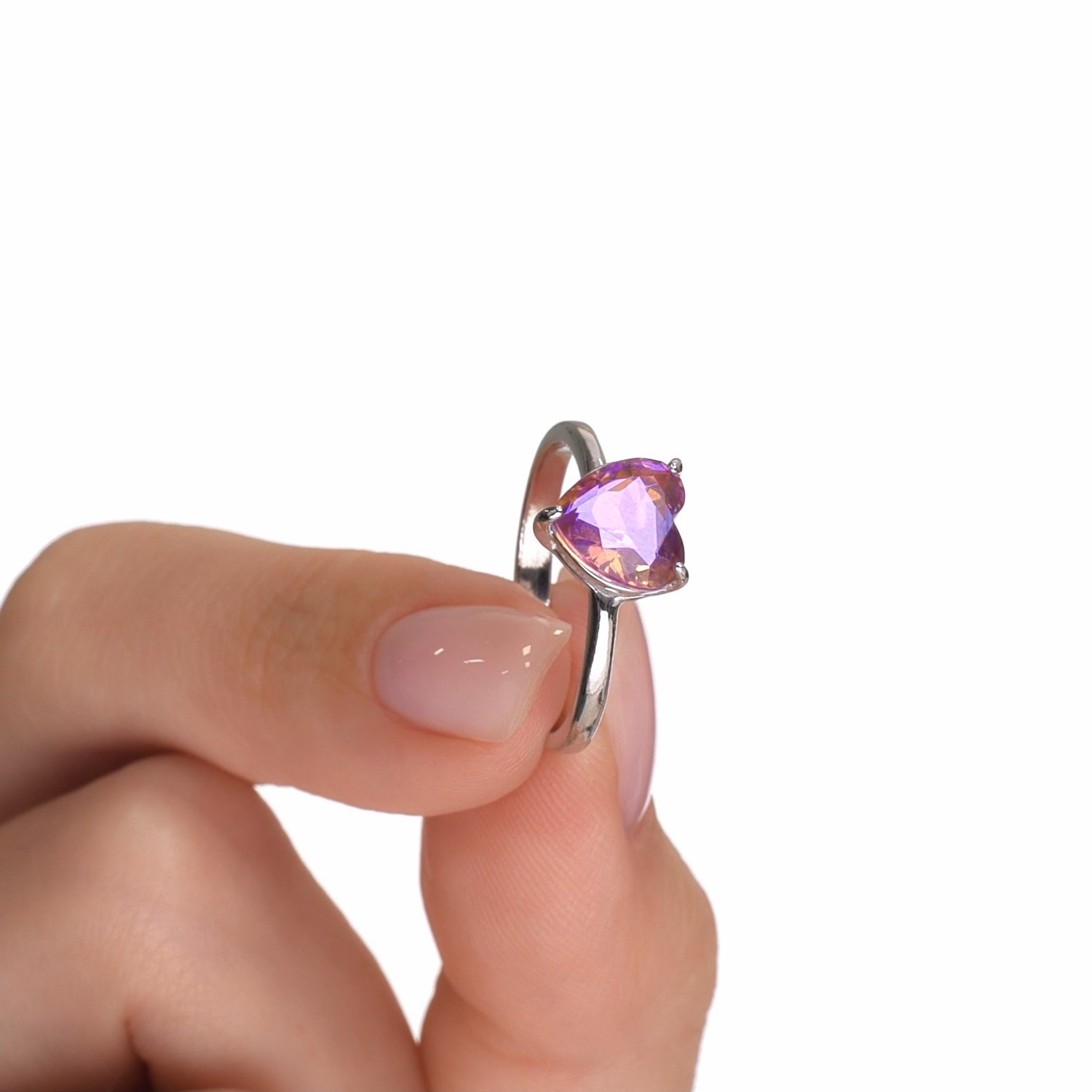 Серебряное кольцо с фианитом