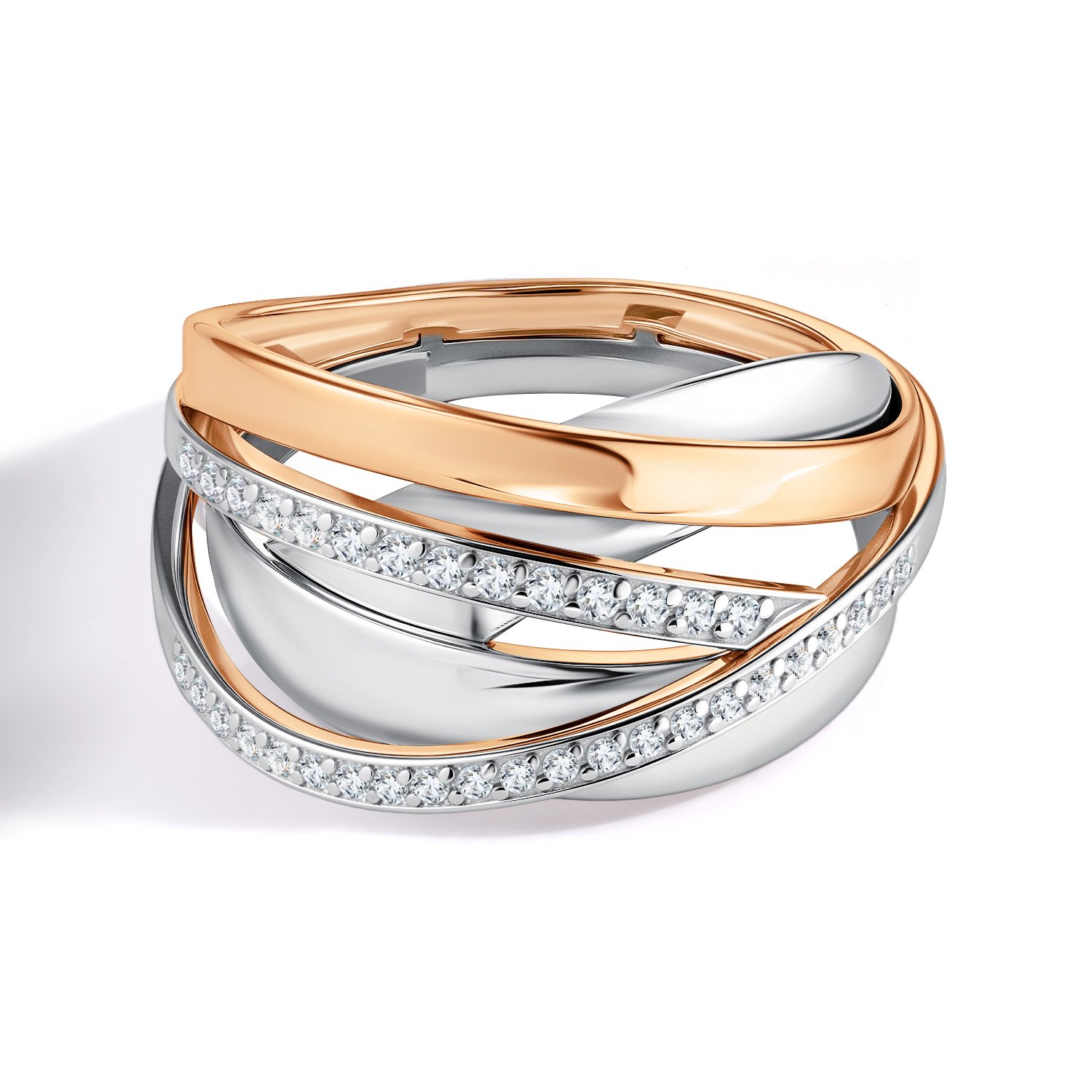 Золотое кольцо с бриллиантами