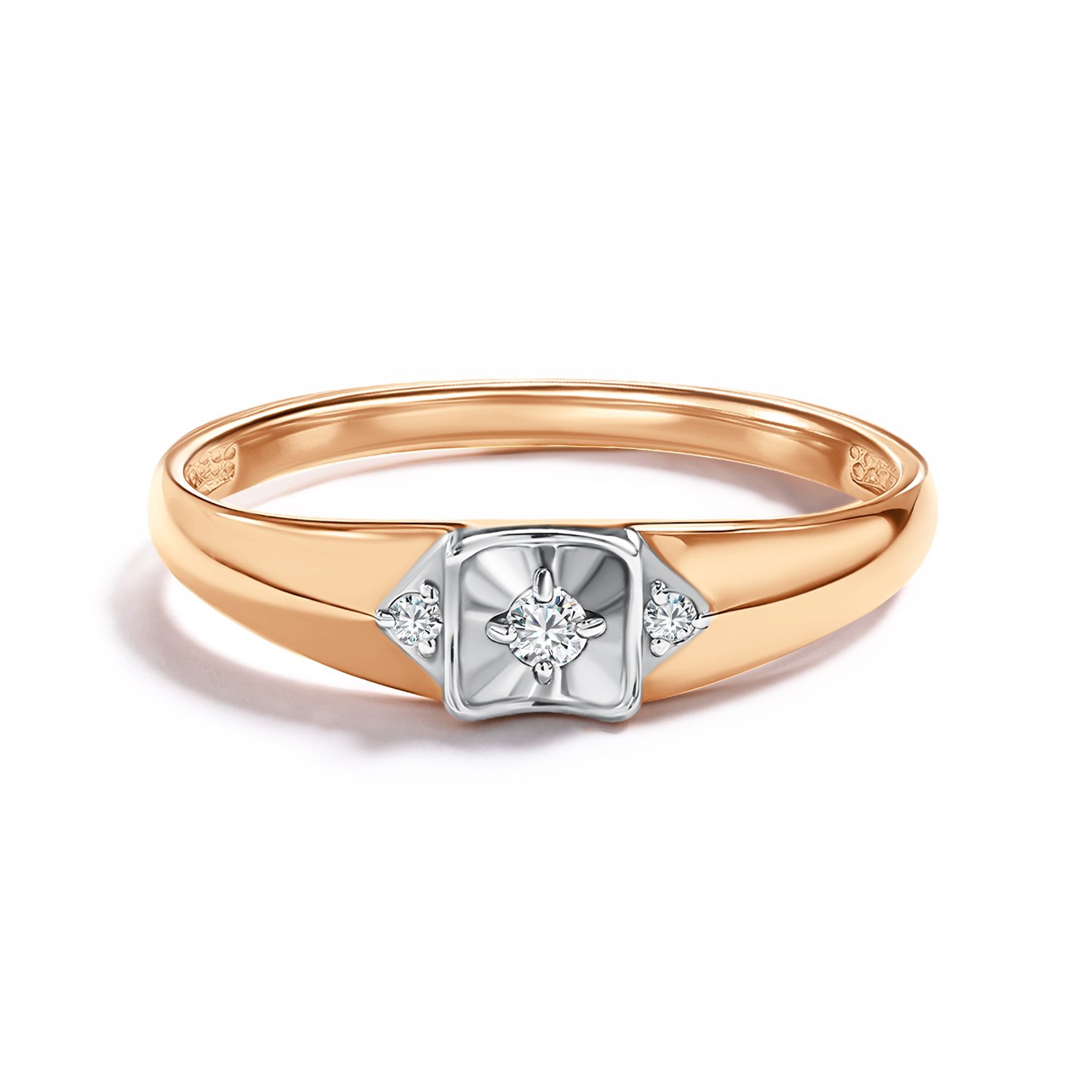 Золотое кольцо с бриллиантами