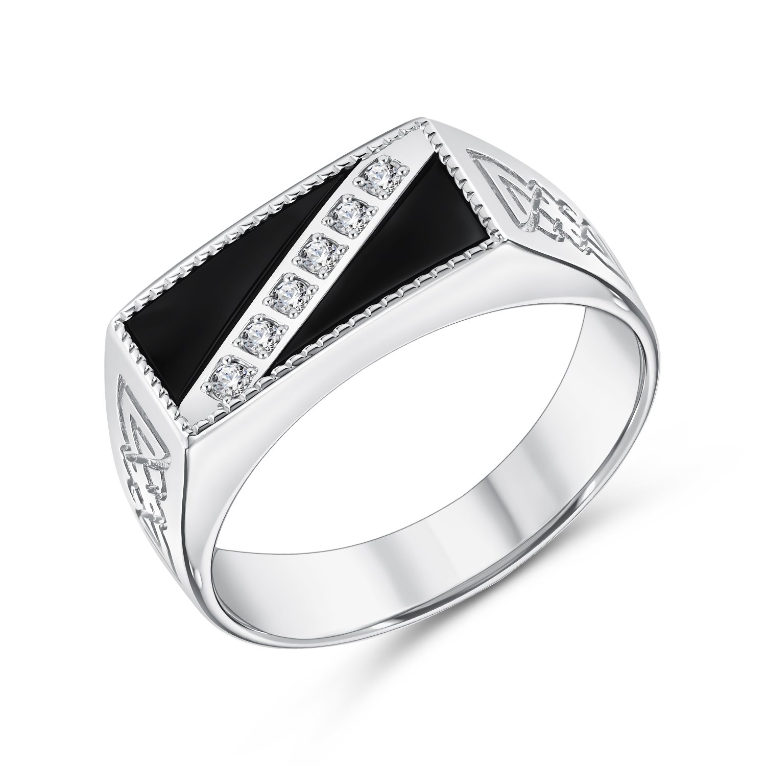 Фото «Серебряная печатка с фианитами»