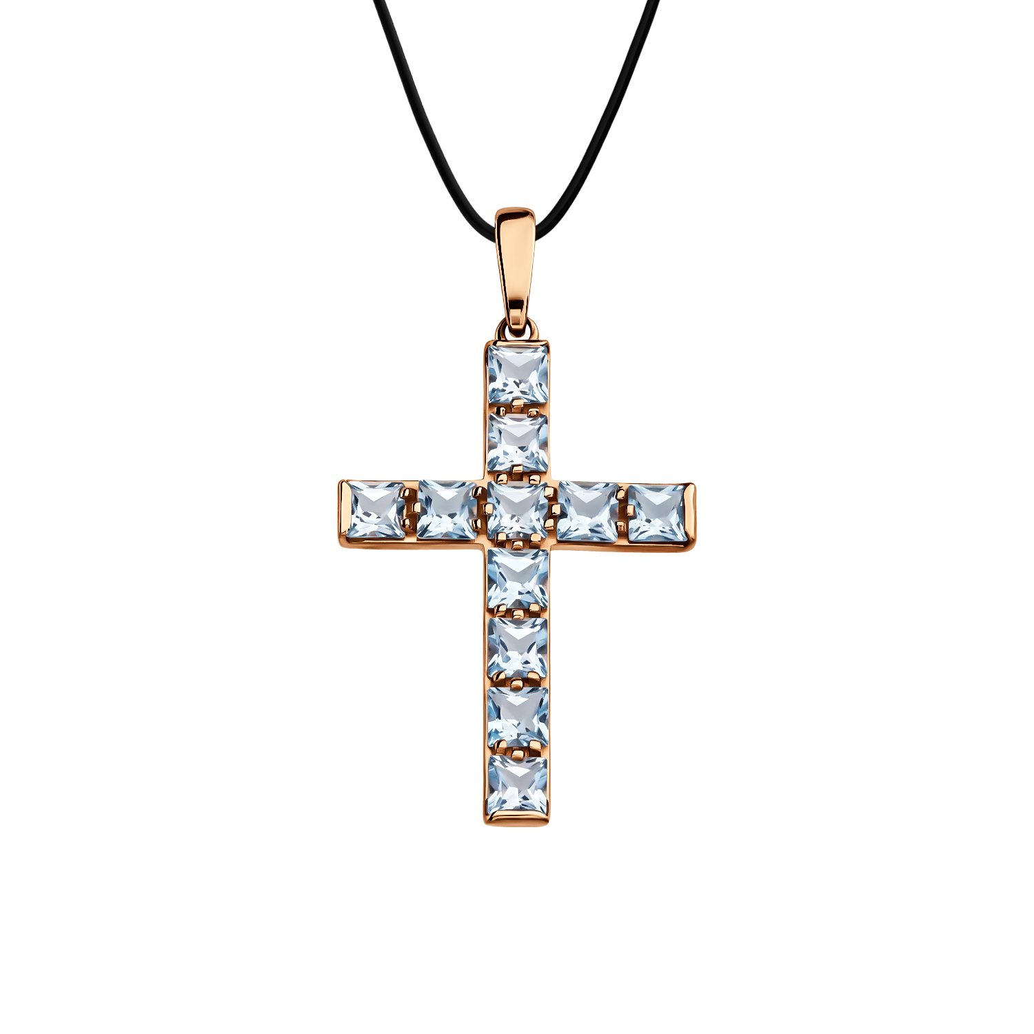 Золотая подвеска с топазами