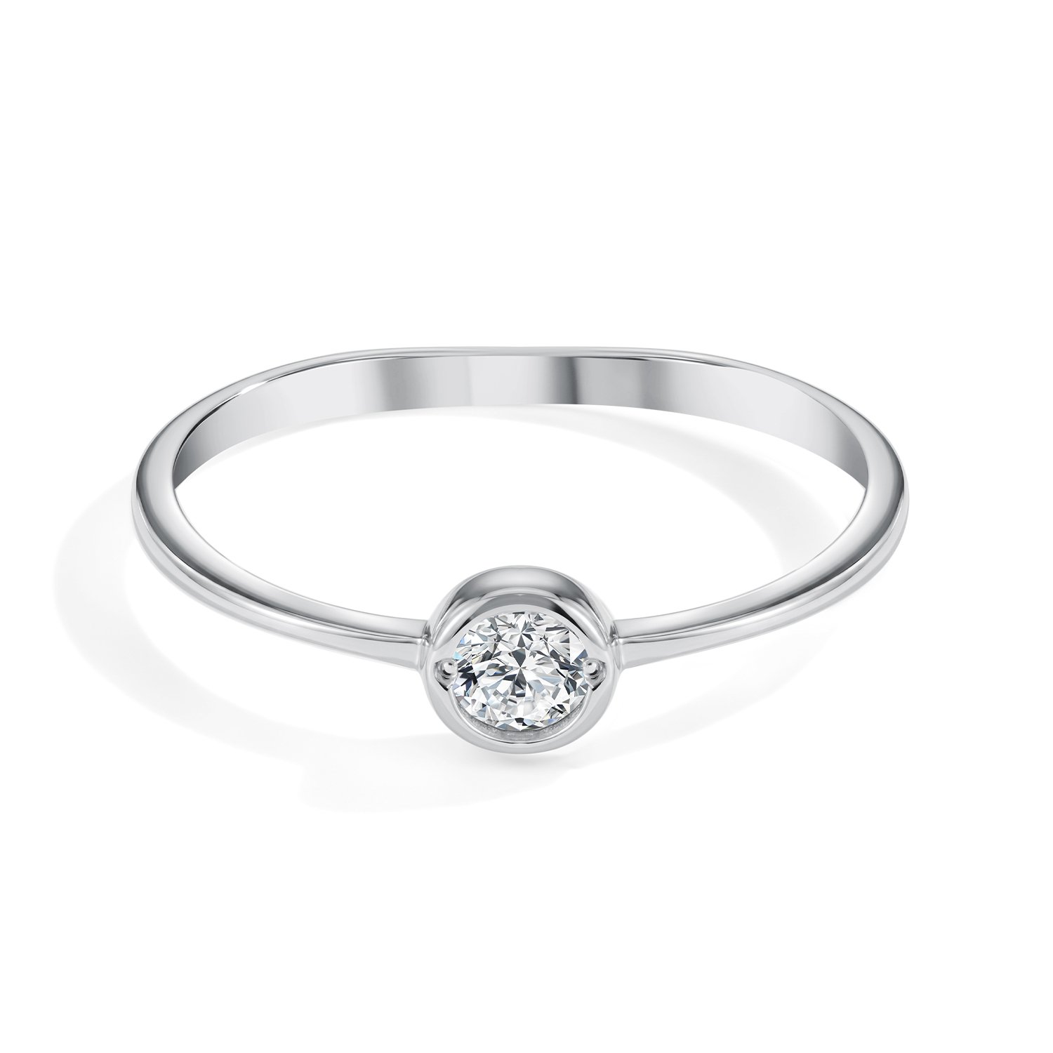 Серебряное кольцо с фианитом