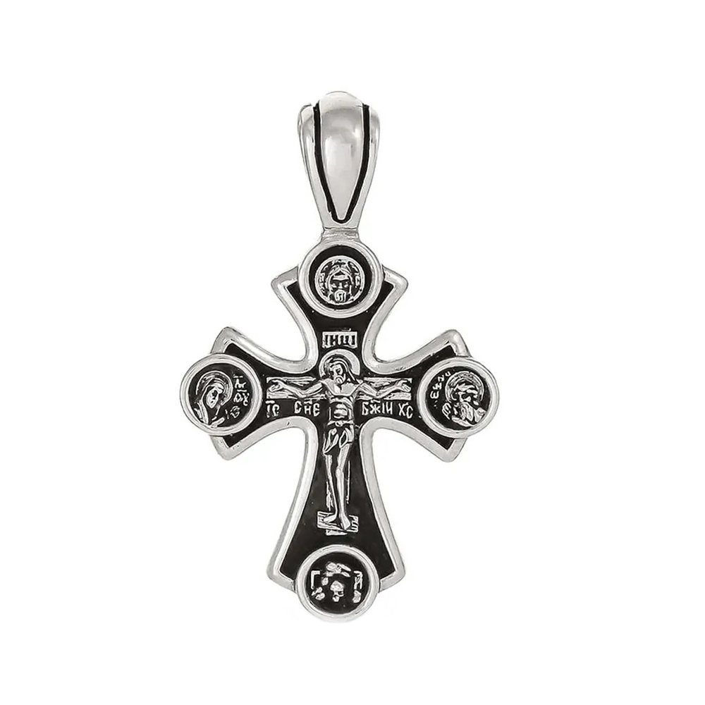 Серебряный крест с родированием