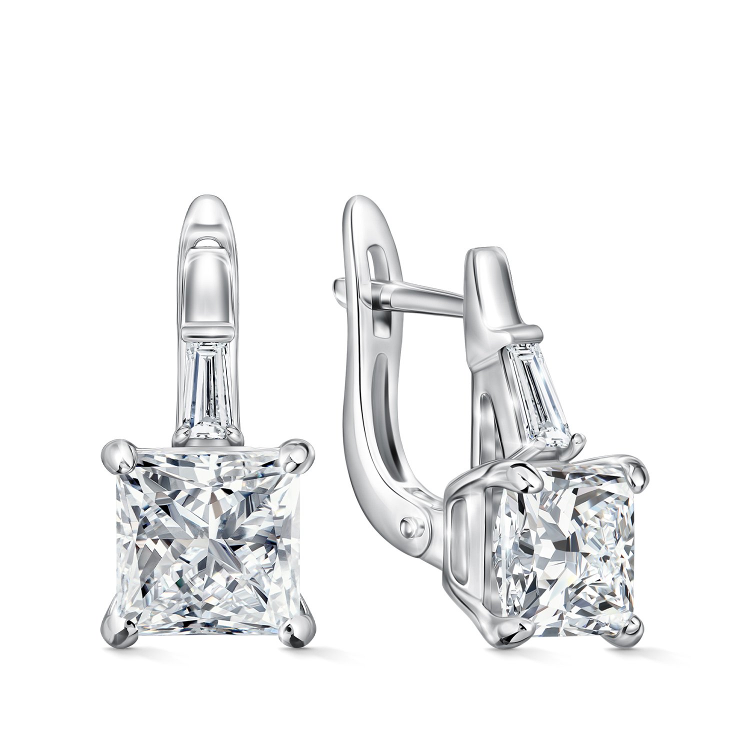 Фото «Золотые серьги с бриллиантами выращенными»