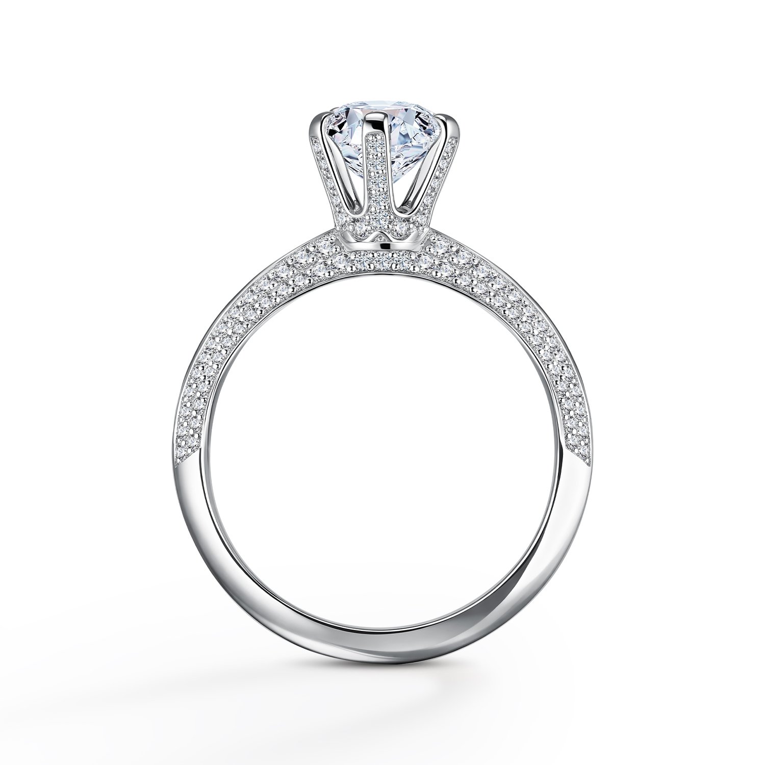 Золотое кольцо с бриллиантами выращенными