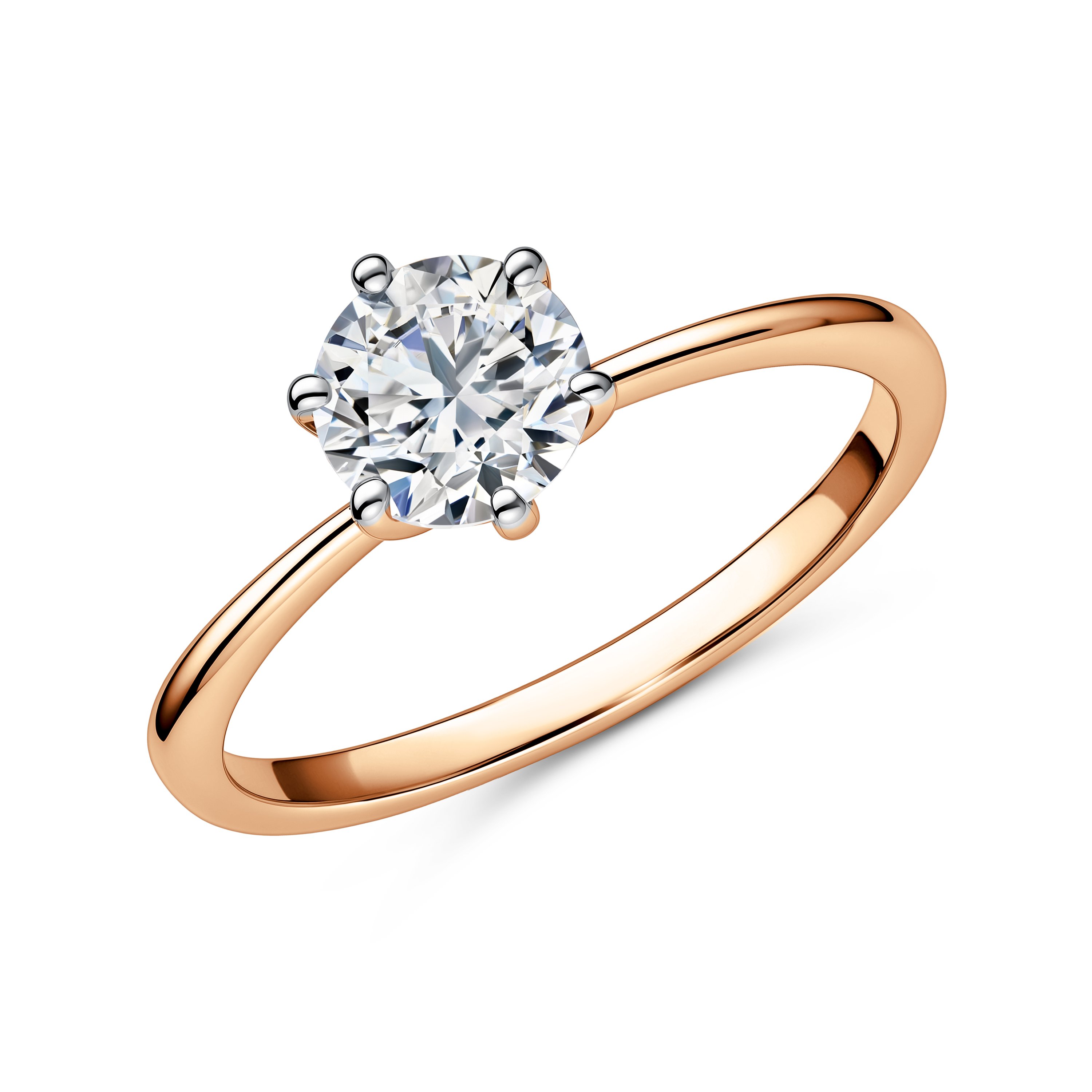 Фото «Золотое кольцо с бриллиантом выращенным»