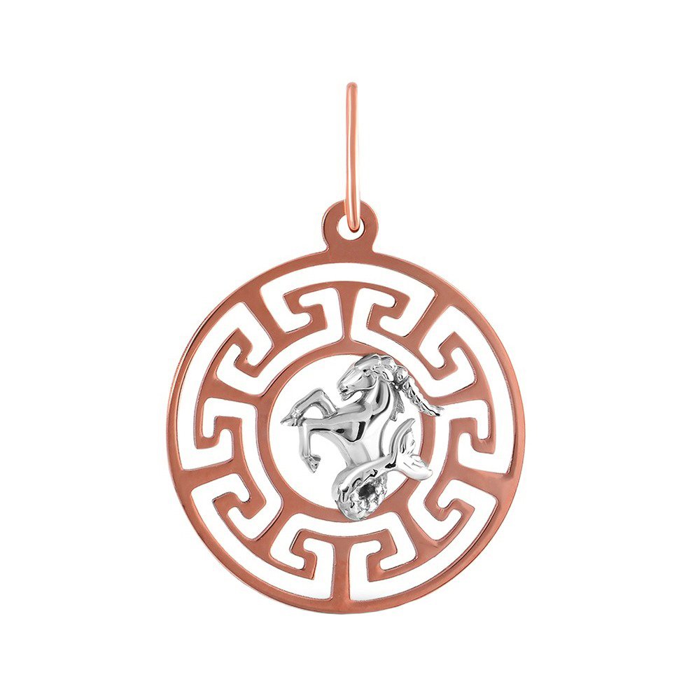 Золотая подвеска со знаком зодиака Козерог