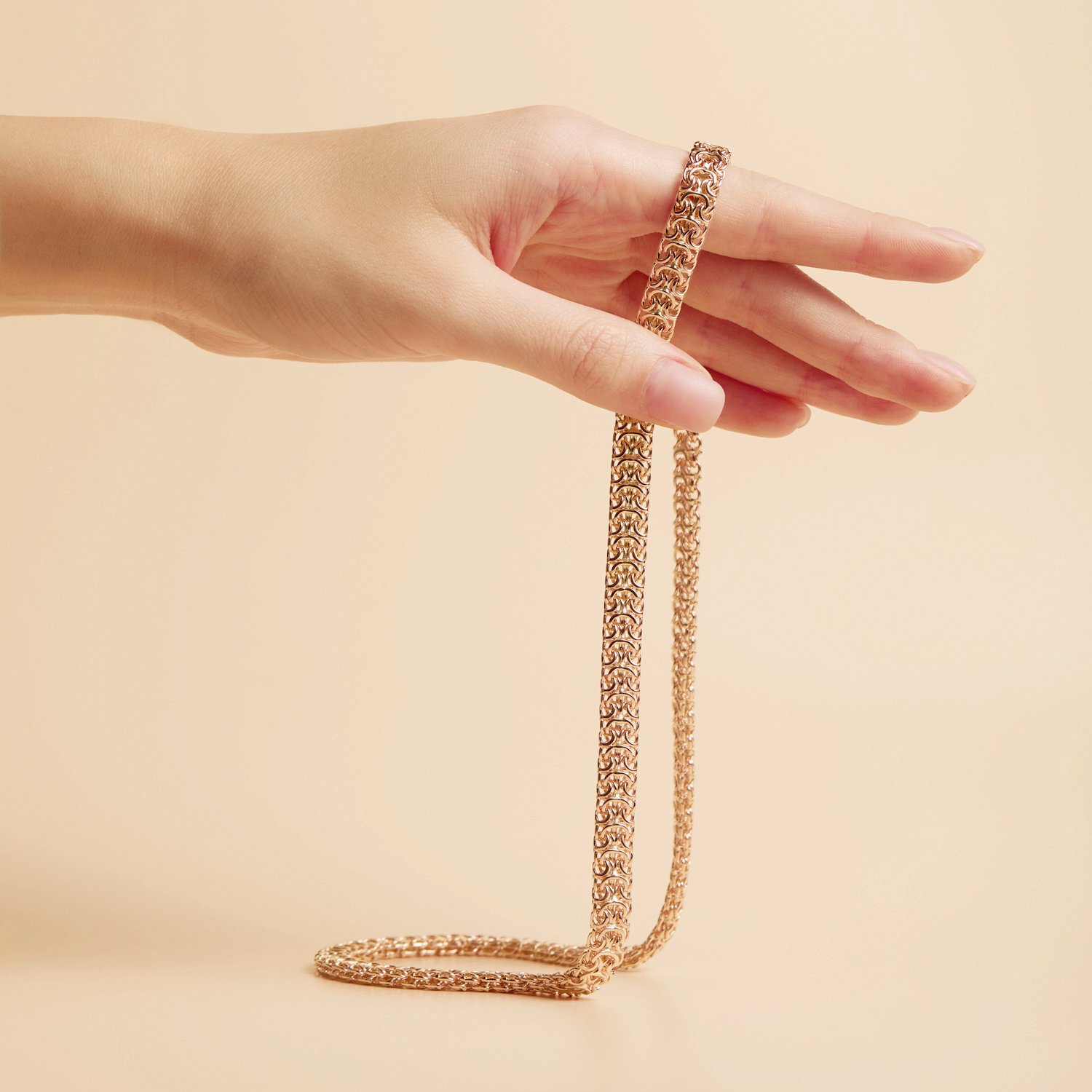 Золотая цепь ручной работы полновесная