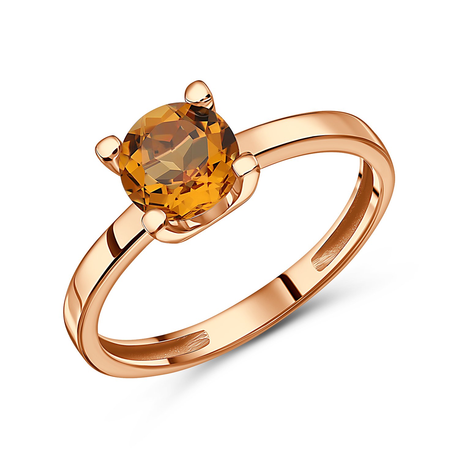 Золотое кольцо с цитрином