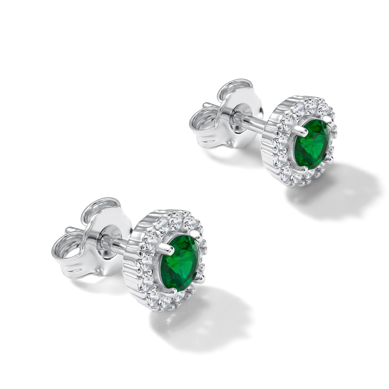 Серебряные серьги с фианитами
