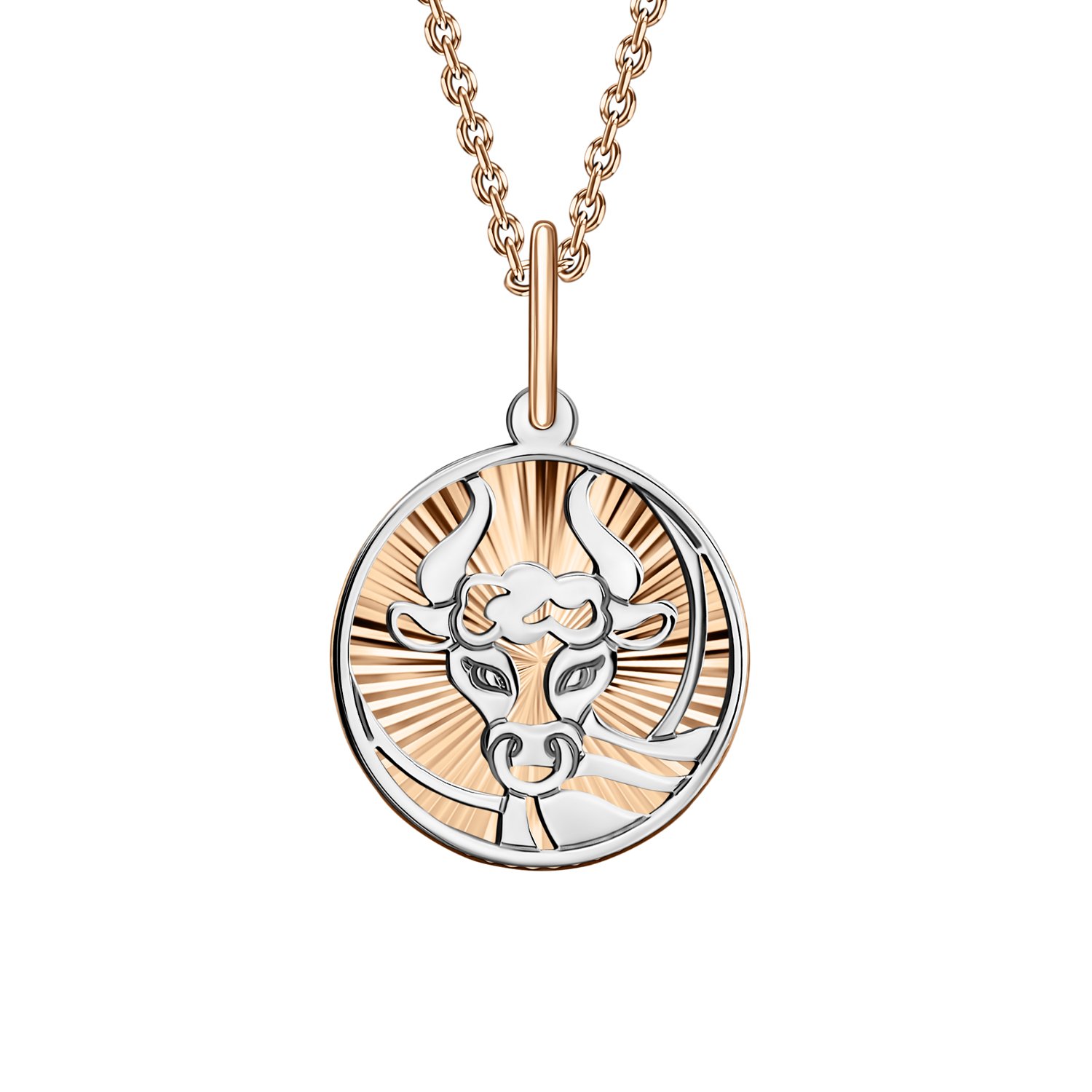 Золотая подвеска со знаком зодиака Телец