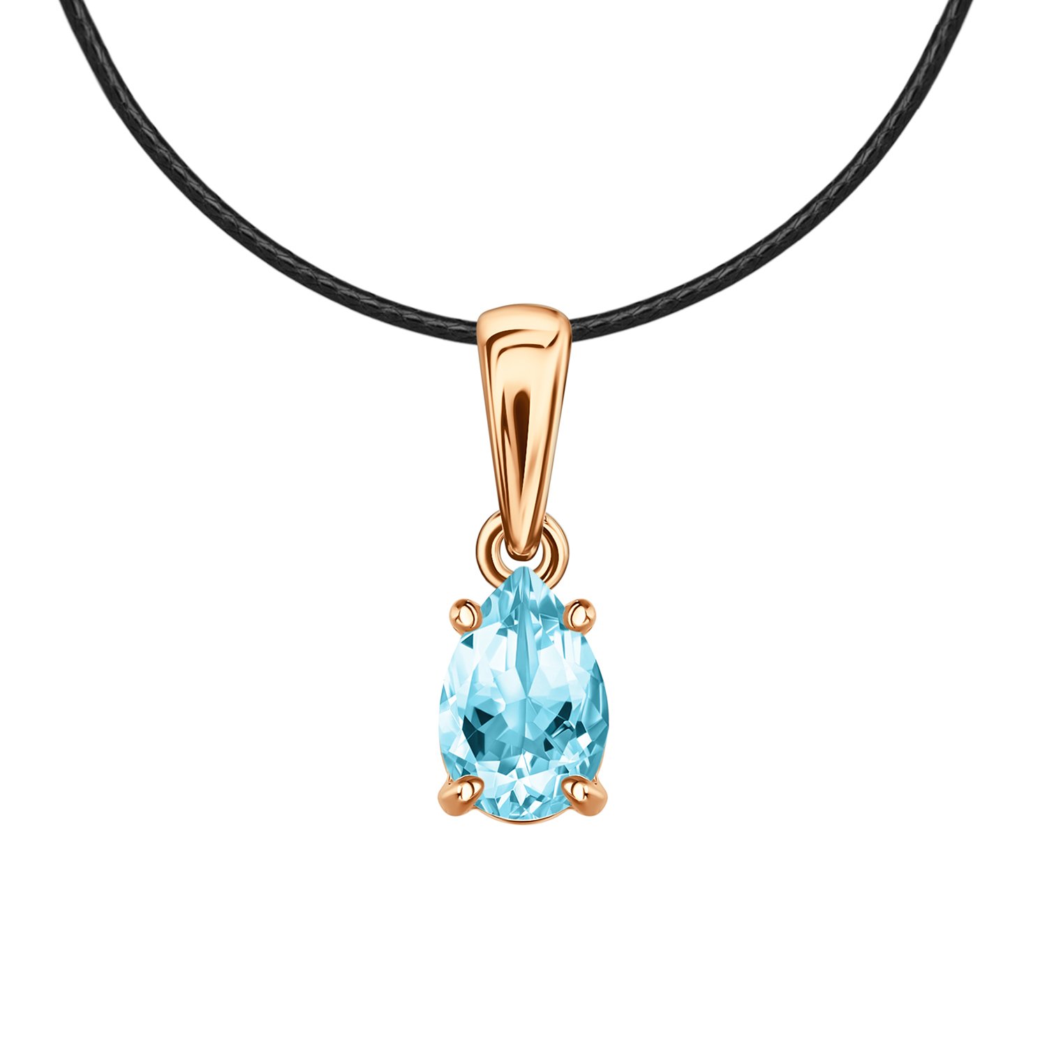 Золотая подвеска с топазом