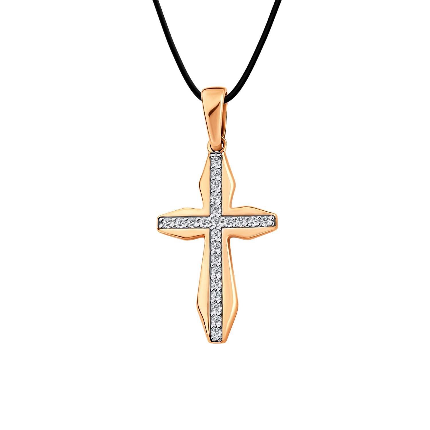 Золотая подвеска с фианитами