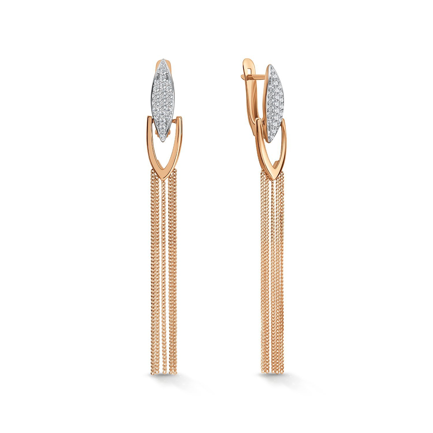 Фото «Золотые серьги с фианитами»