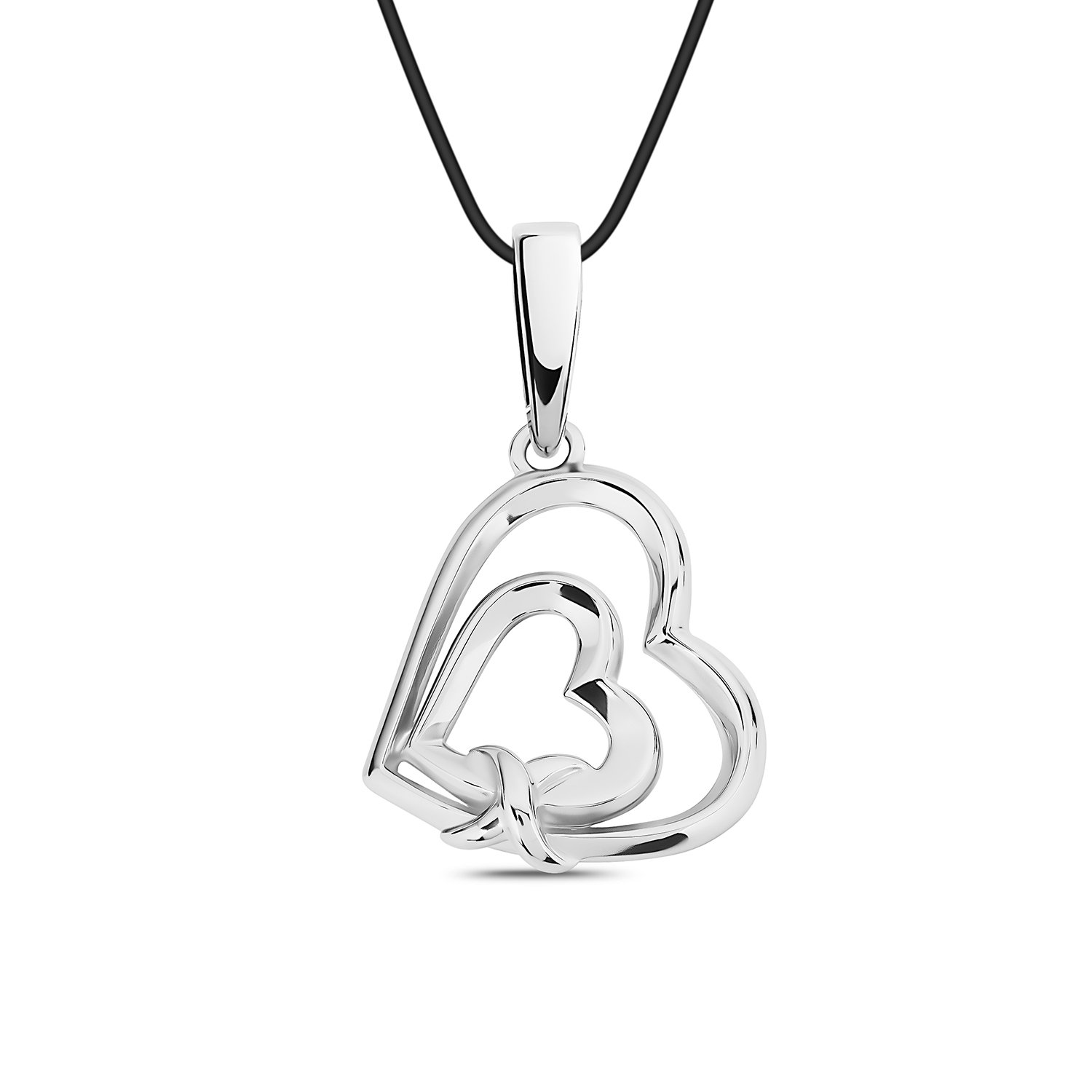 Серебряная подвеска с родированием