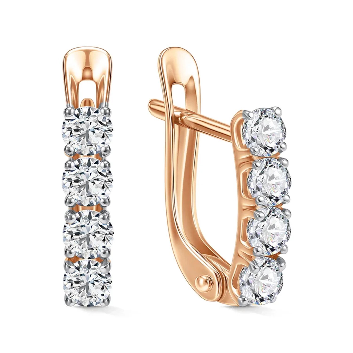 Фото «Золотые серьги с фианитами»