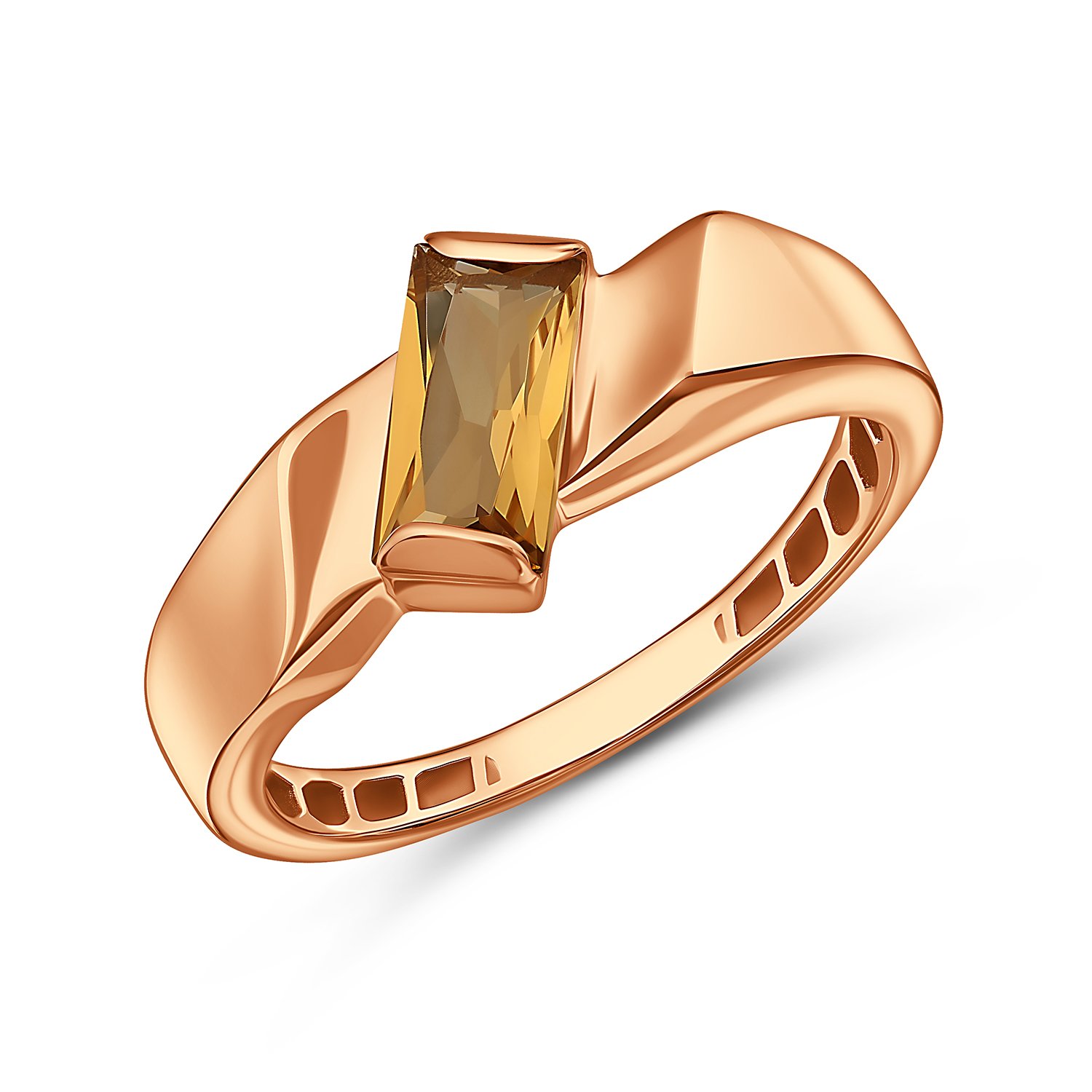 Золотое кольцо с цитрином