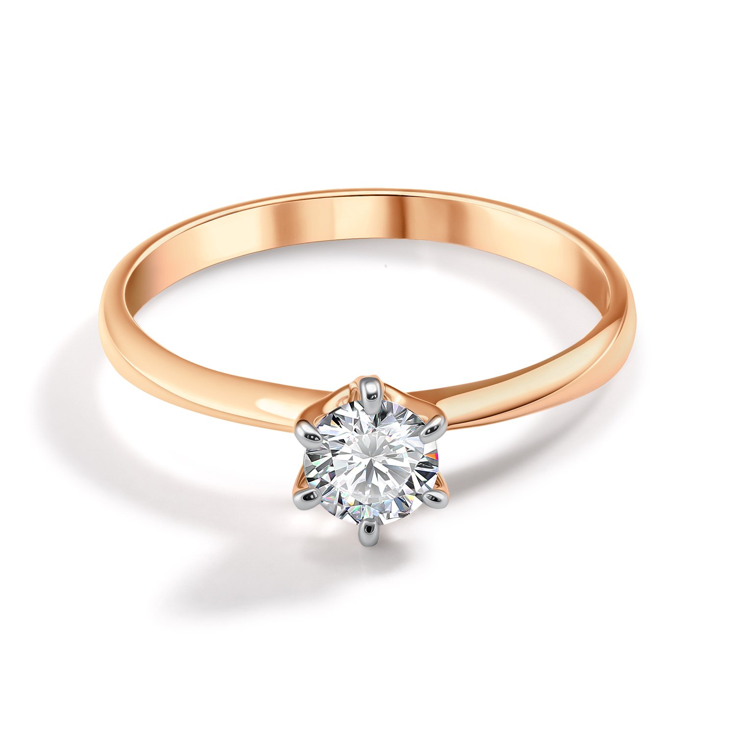 Золотое кольцо с бриллиантом