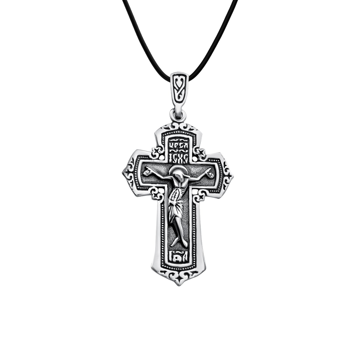 Серебряный крест с чернением