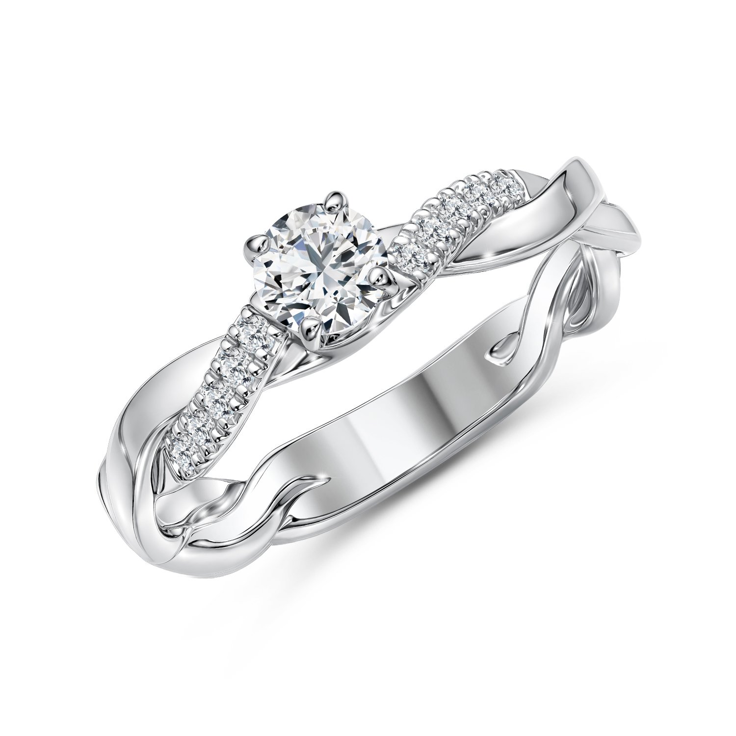 Фото «Серебряное кольцо с бриллиантами выращенными»