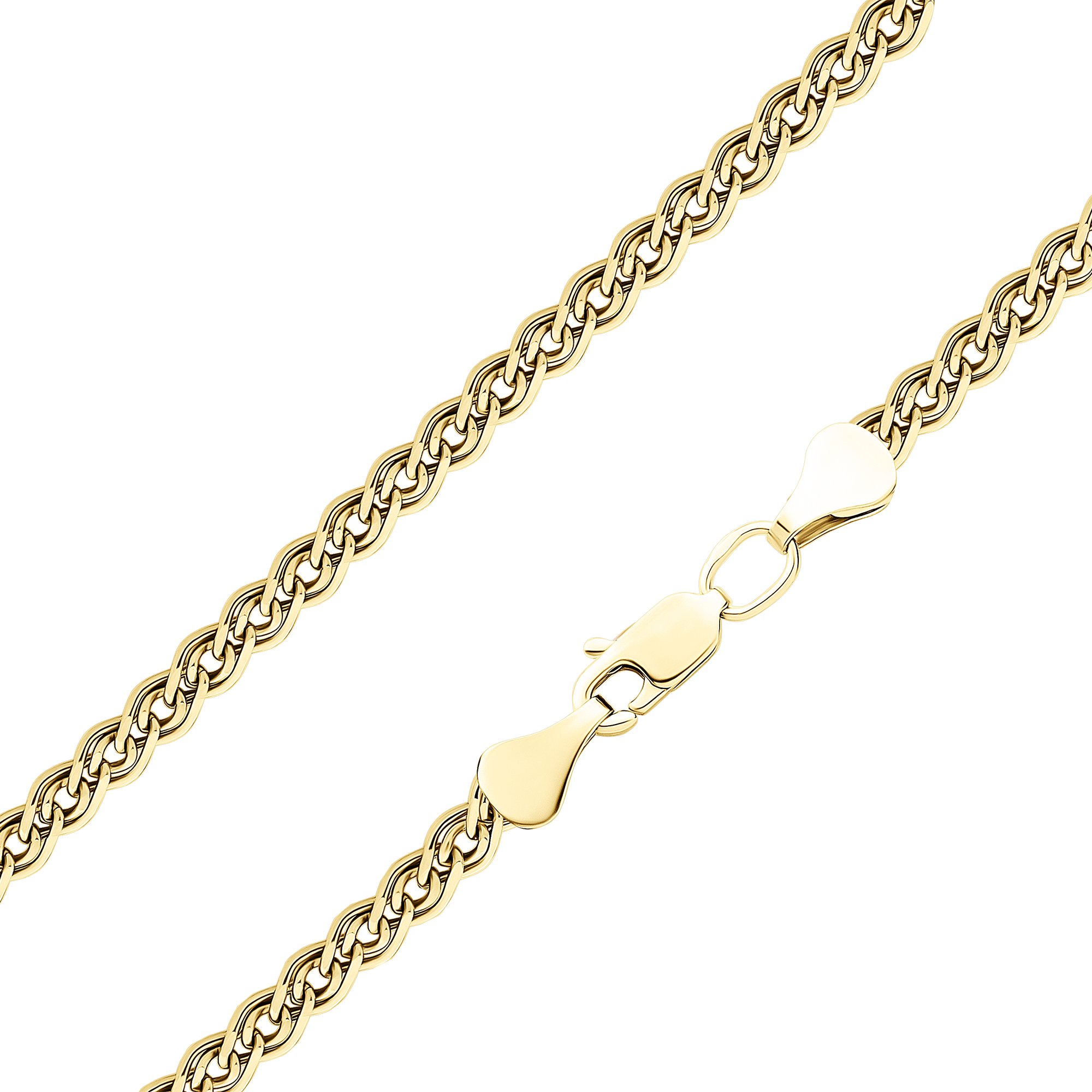 Серебряная полновесная цепочка Нонна с позолотой