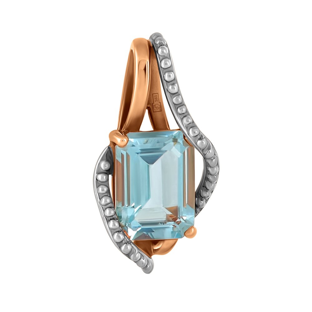 Золотая подвеска с топазом