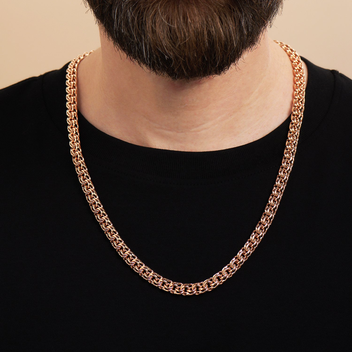 Золотая цепь ручной работы полновесная