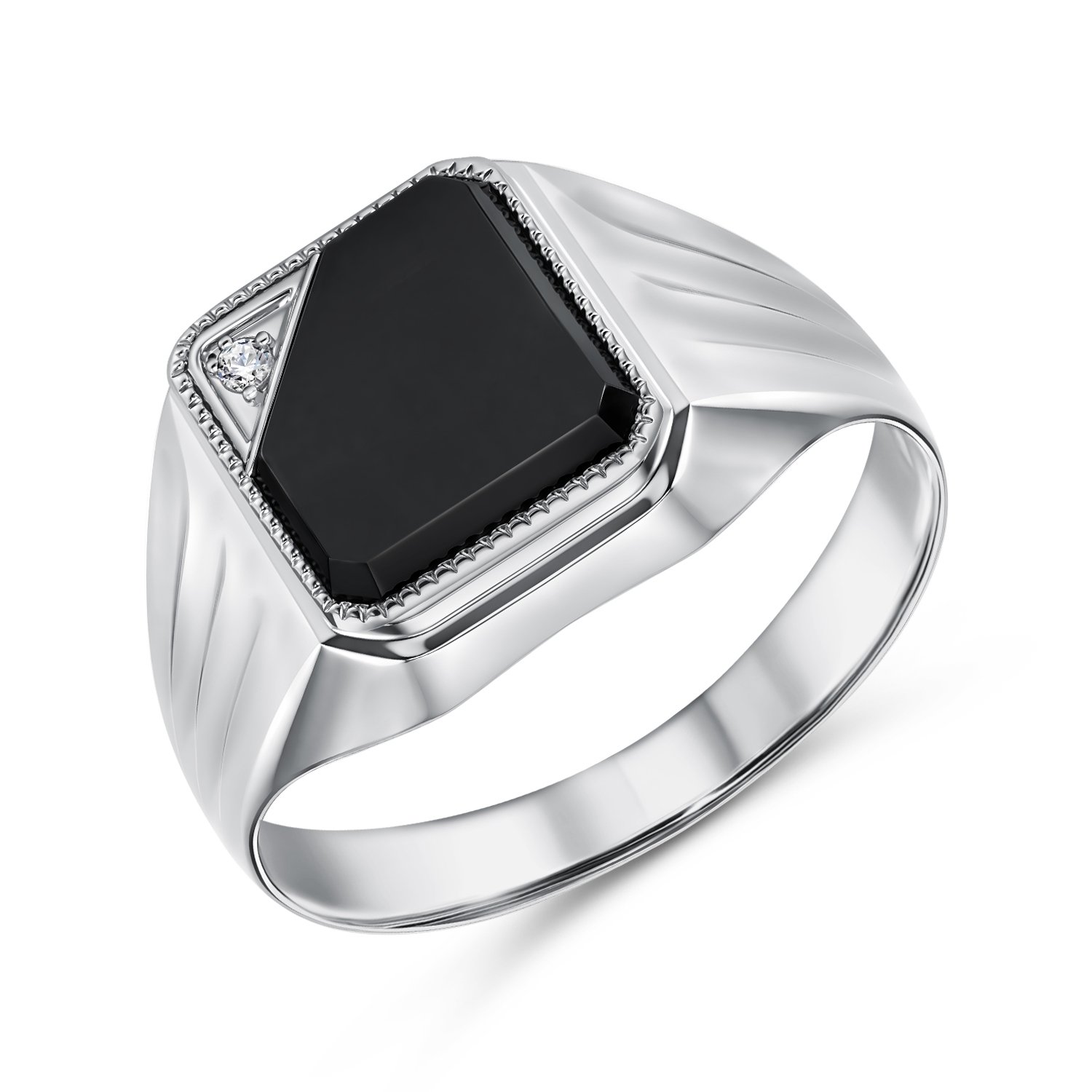 Фото «Серебряная печатка с фианитами»