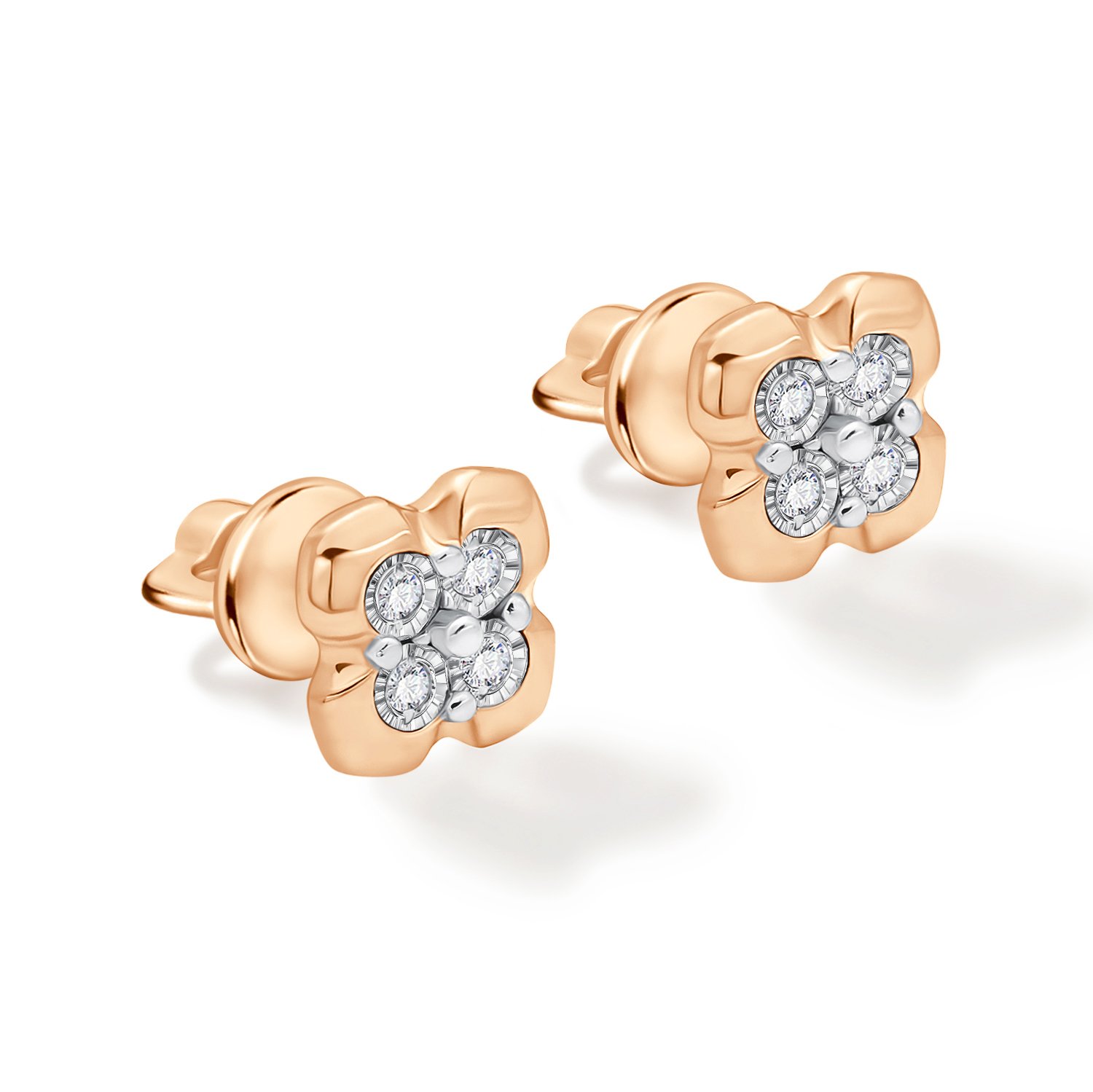 Золотые серьги с бриллиантами