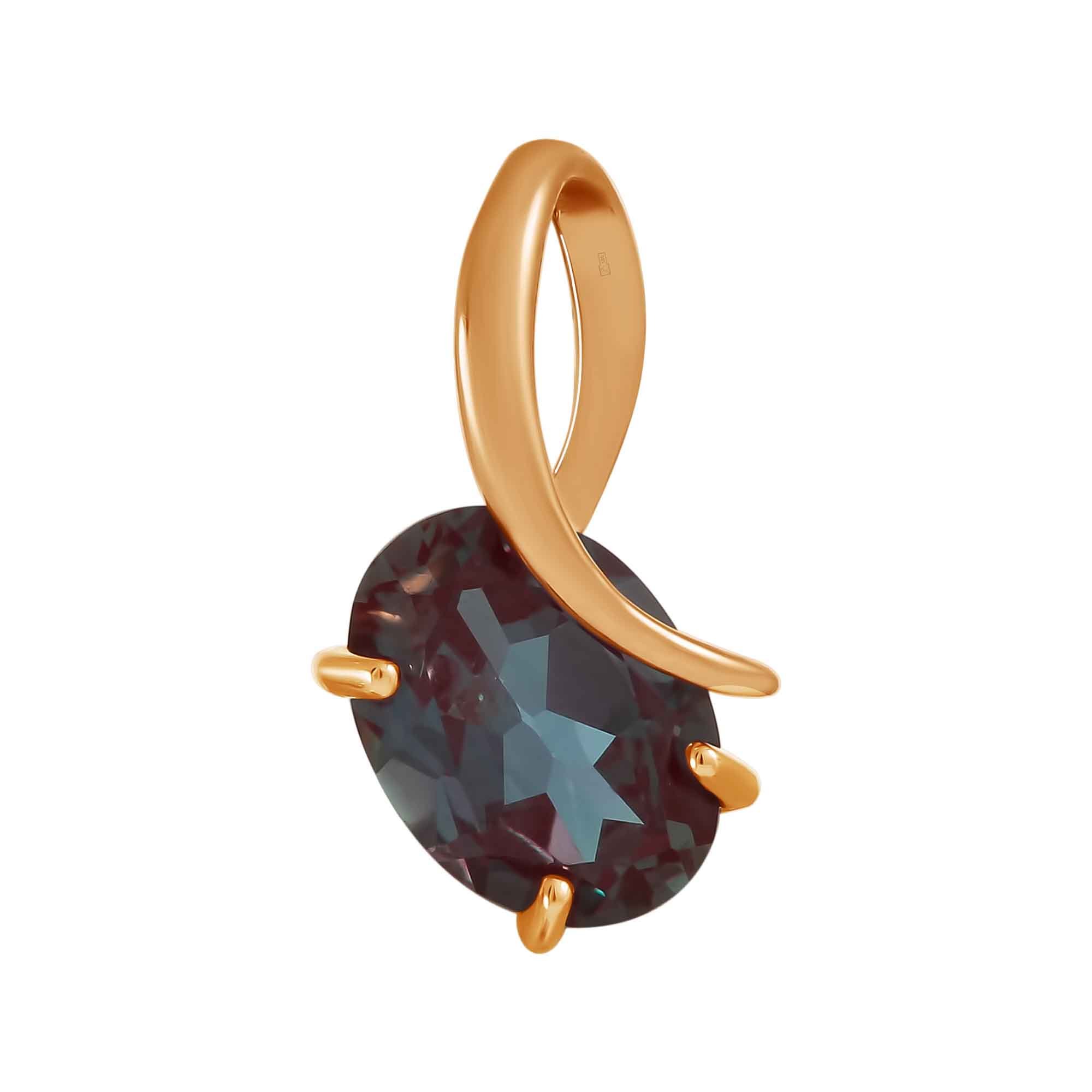 Золотая подвеска с александритом