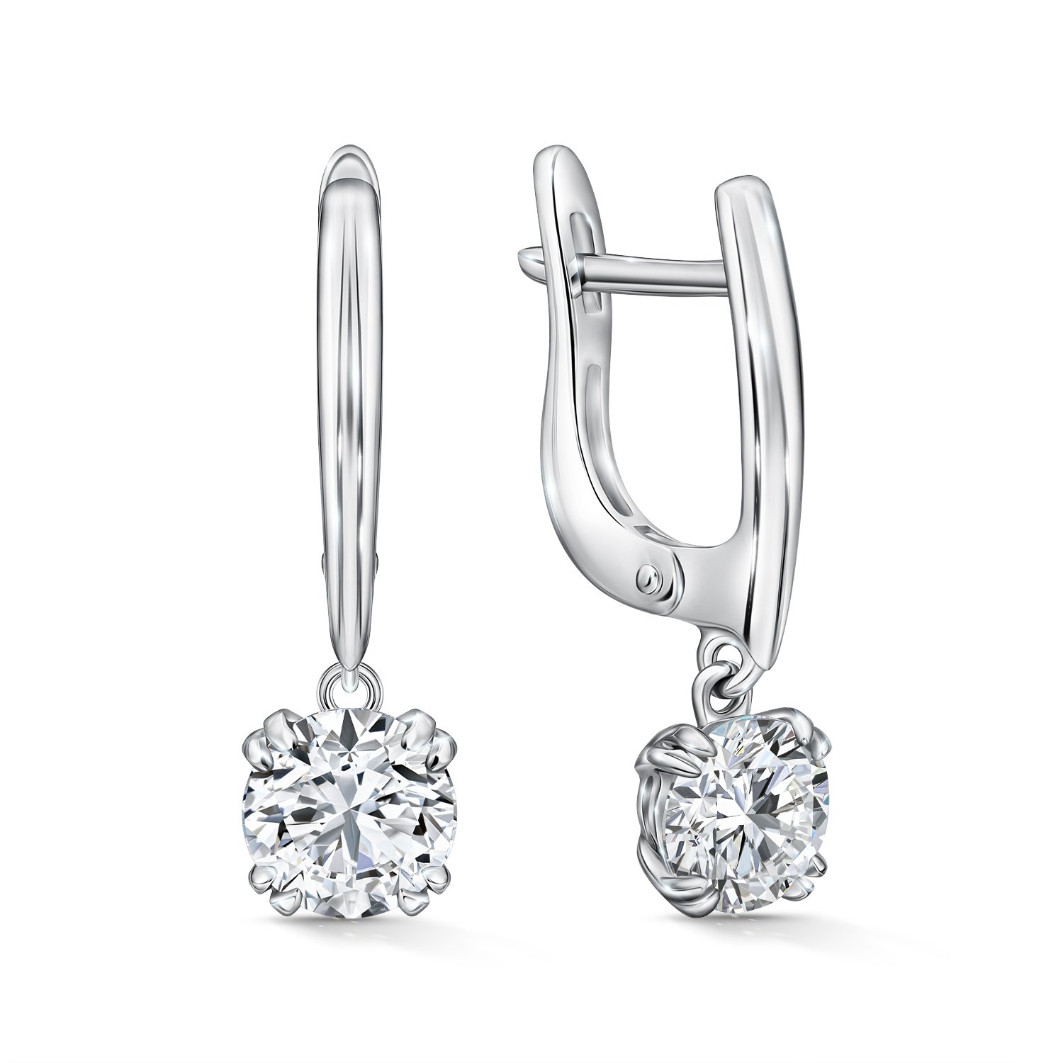 Фото «Золотые серьги с бриллиантами выращенными»