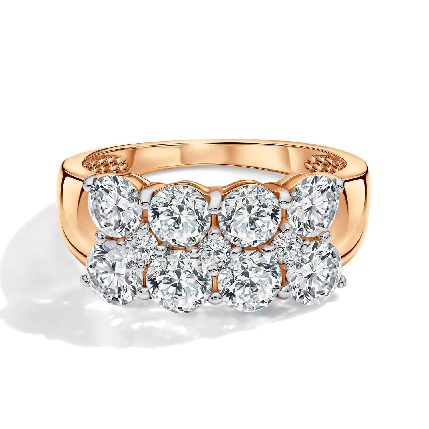 Золотое кольцо с бриллиантами выращенными