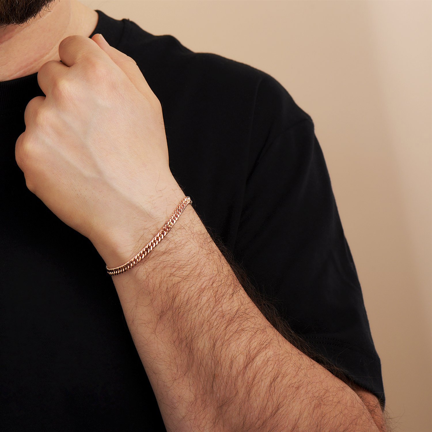 Золотой браслет облегченный