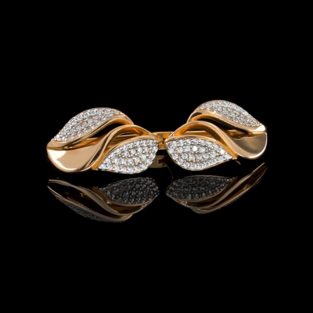 Золотые серьги с фианитами