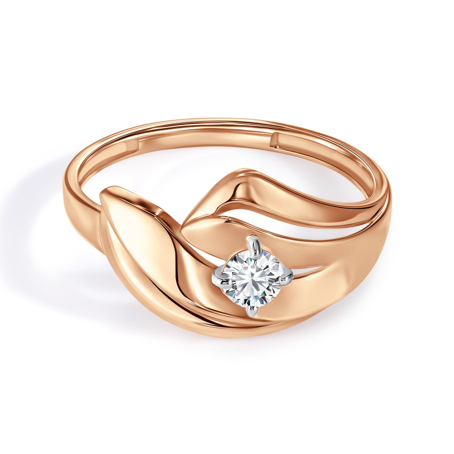 Золотое кольцо с фианитом