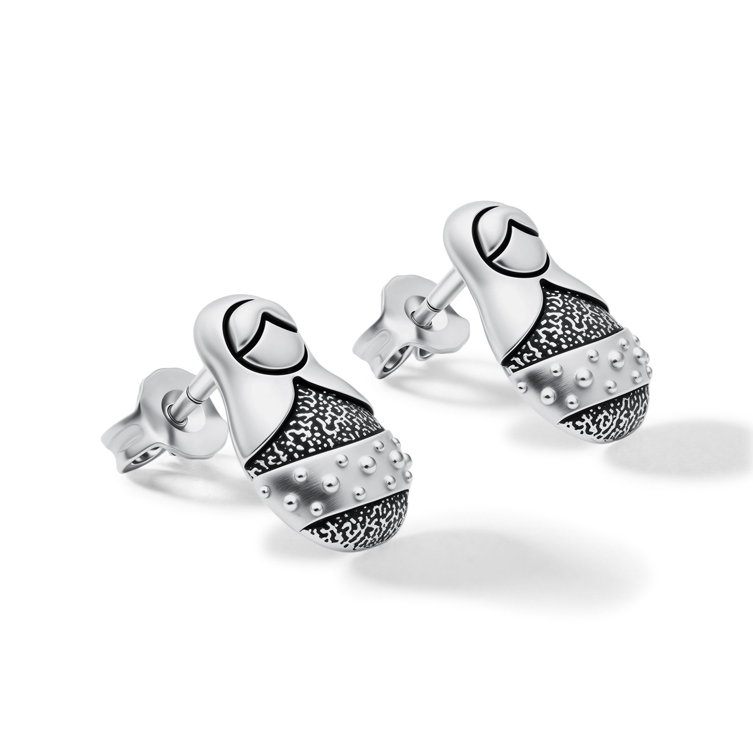 Серебряные серьги с лаком