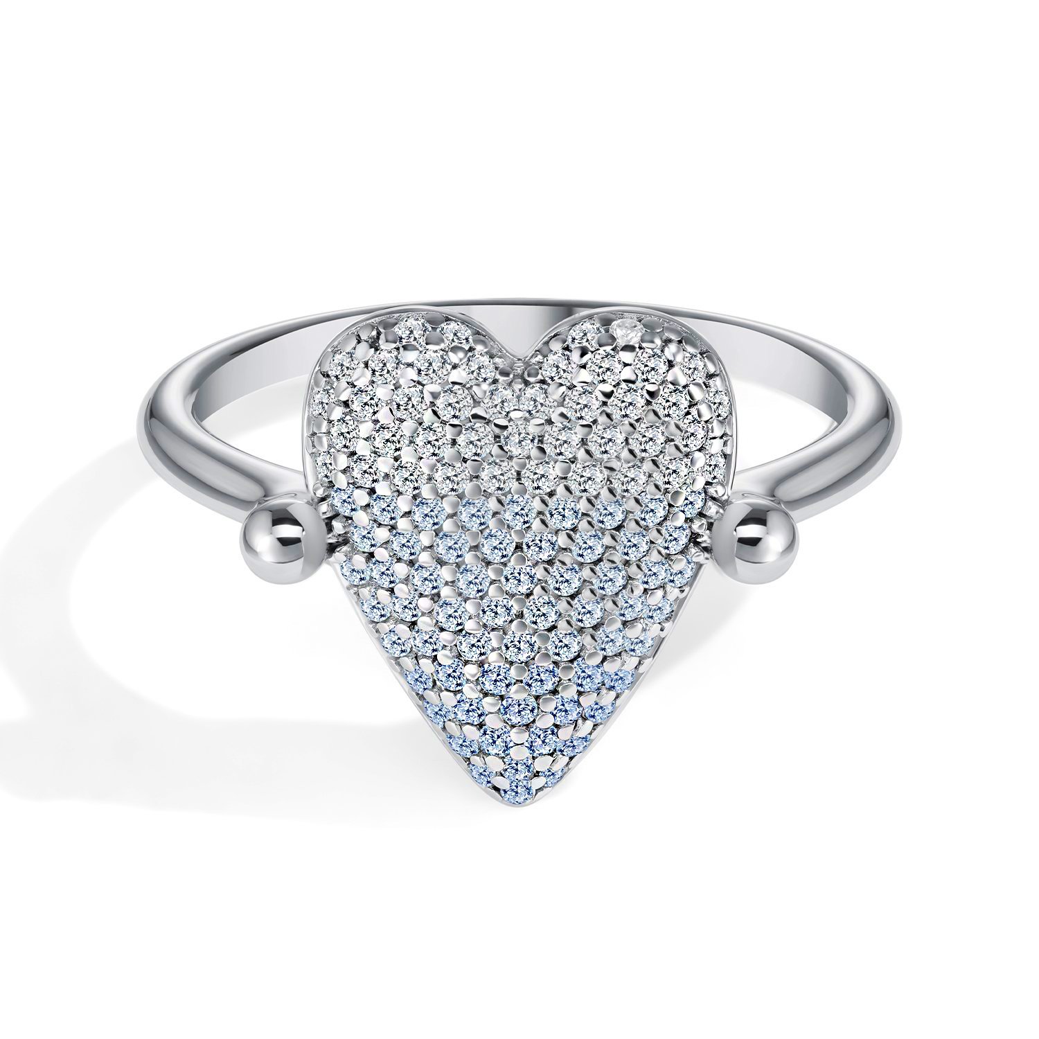 Серебряное кольцо с фианитами