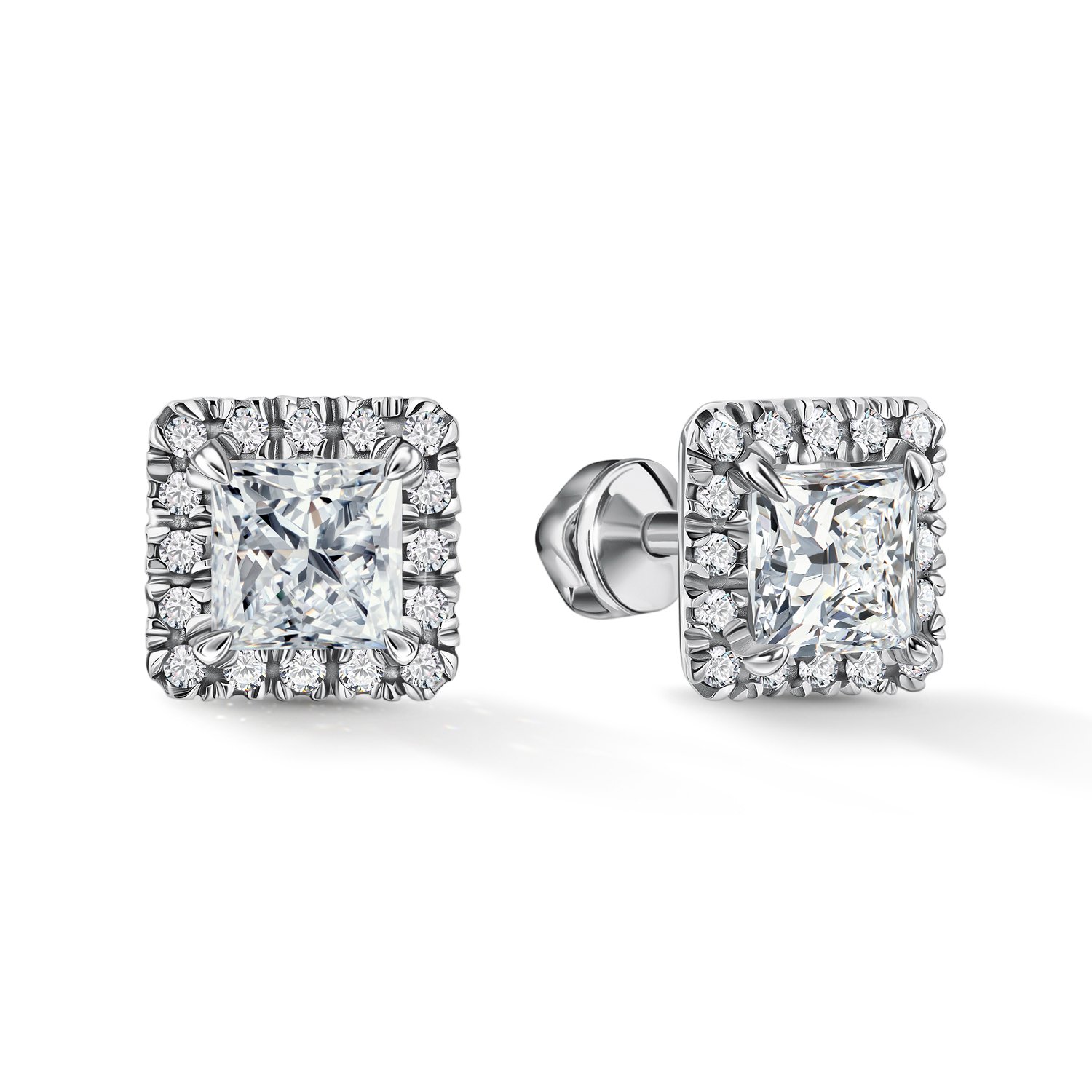 Фото «Золотые серьги с бриллиантами выращенными»