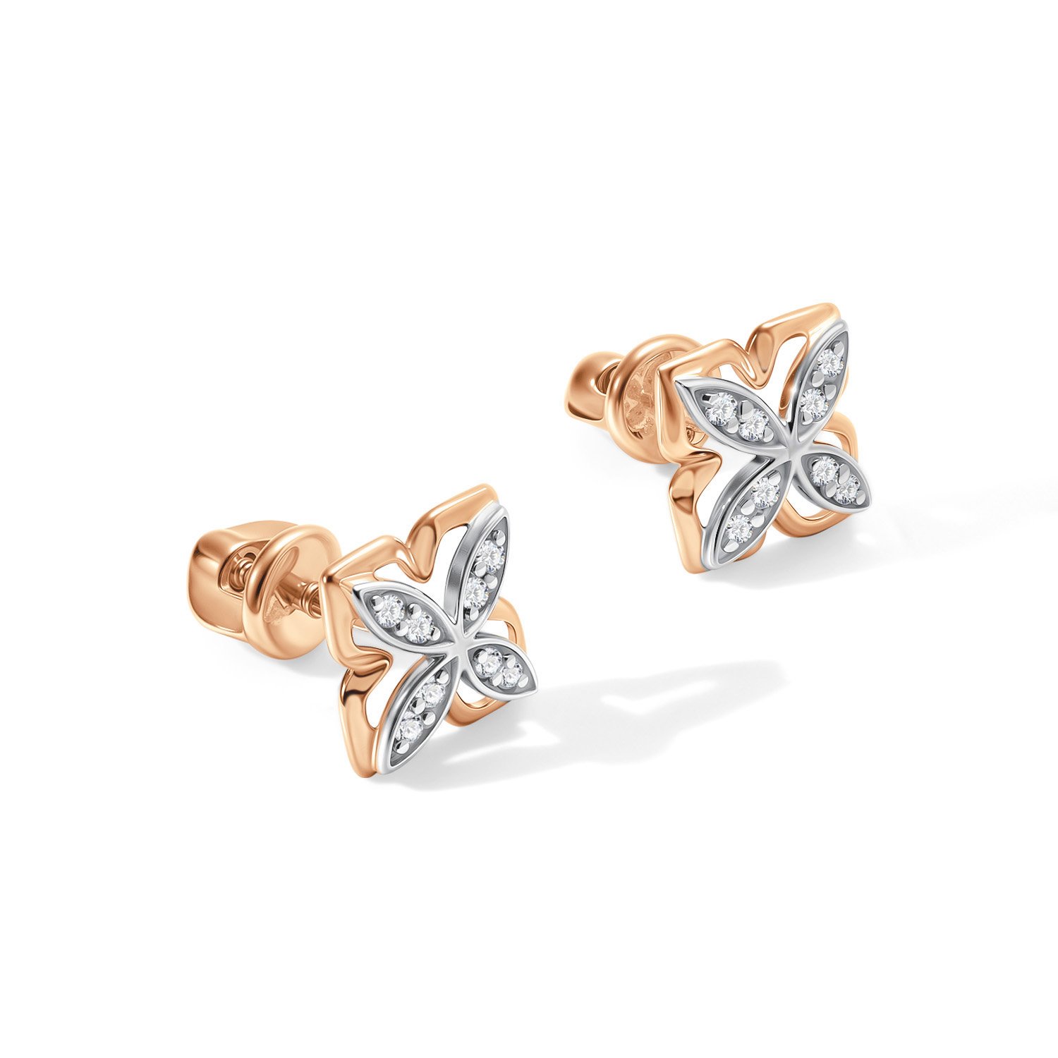 Золотые серьги с бриллиантами