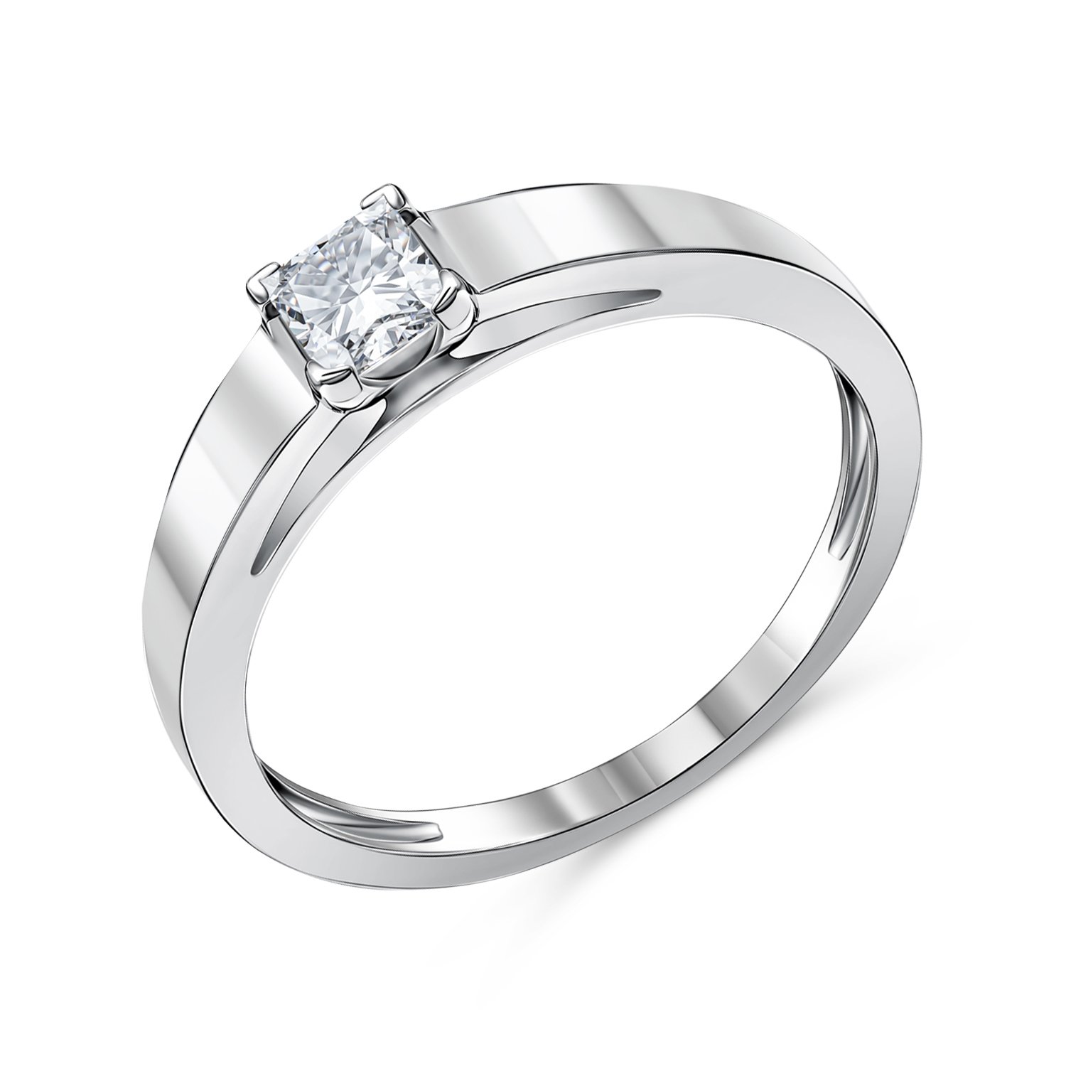 Фото «Серебряное кольцо с бриллиантом выращенным»