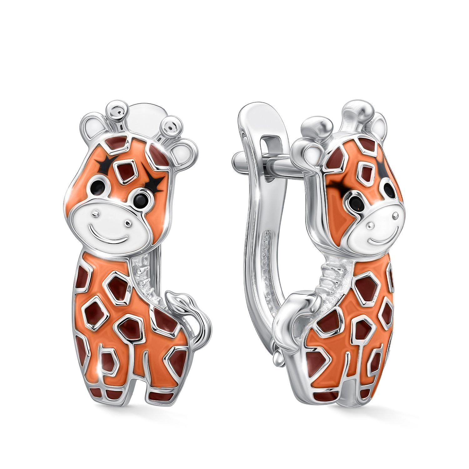 Фото «Серебряные серьги с эмалью»