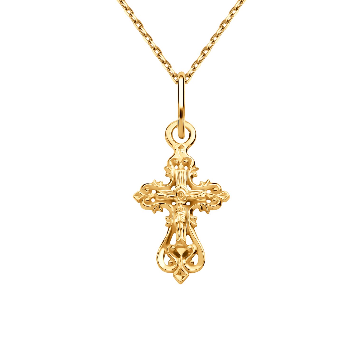 Серебряный крест с позолотой