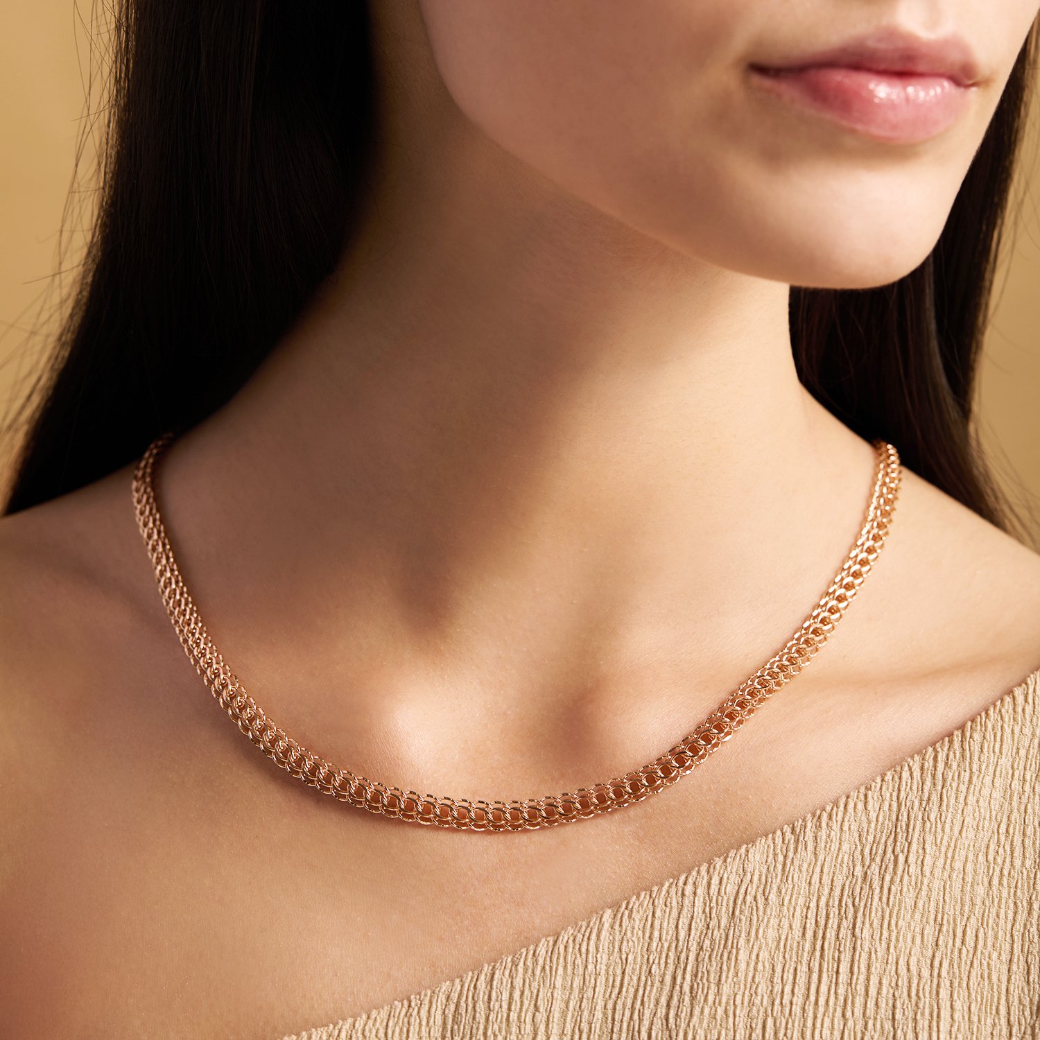 Золотая цепь ручной работы полновесная